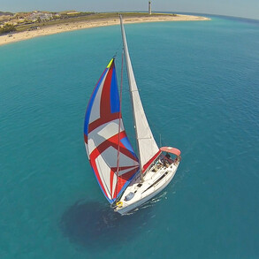 relaxed sailing after surfing in the south of Fuerteventura