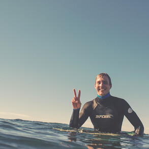 happy surfer