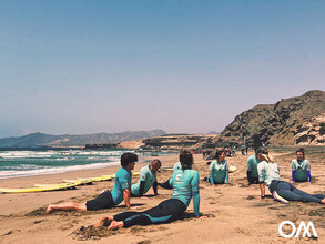 Warm up before the surf course