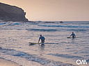 surfers in the sunset in La Pared
