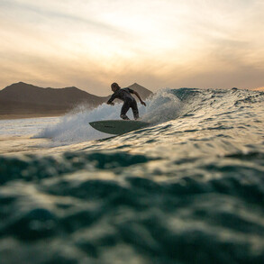 evening surf session on the west coast in May