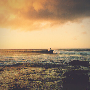 Lonely line up with clean linker in Fuerteventura's fall