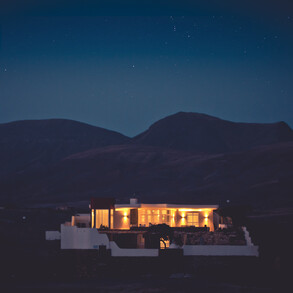 Our villa at night