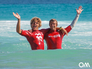 Surf instructor over Christmas in surf camp on Fuerteventura