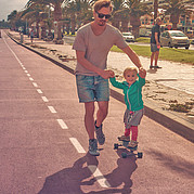 Family surf camp, Kid on a skateboard