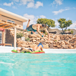Our villa with pool in the surfing village