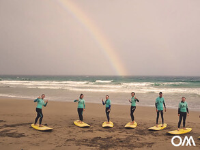 Rainbow while surfing