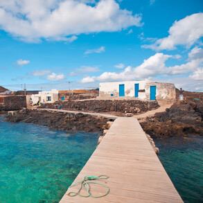The bay of the small island of Lobos