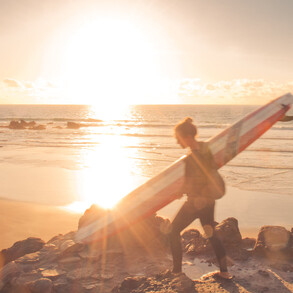 on the way to the beach of La Pared