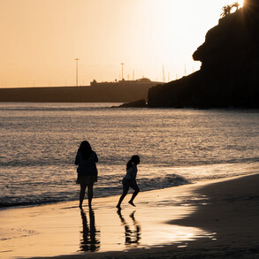 The small beach in Morro Jable is ideal for children